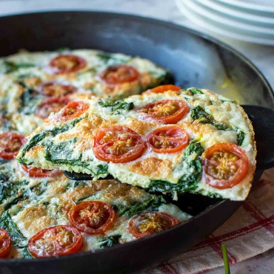 Egg White Frittata with Spinach