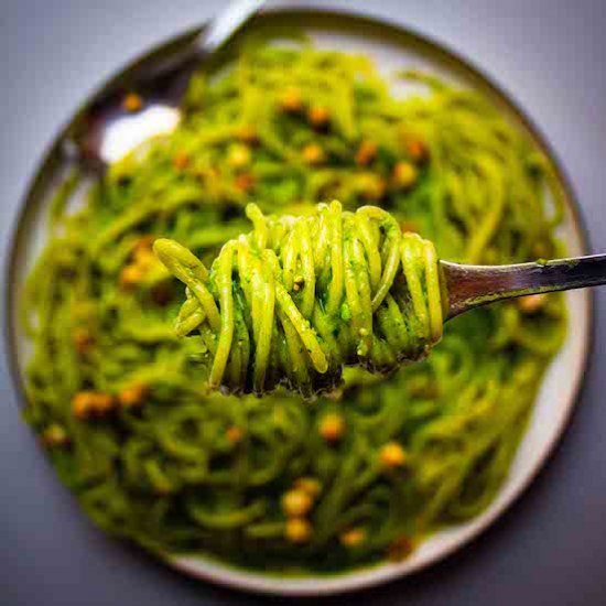 Vegan Pasta Pesto with Miso