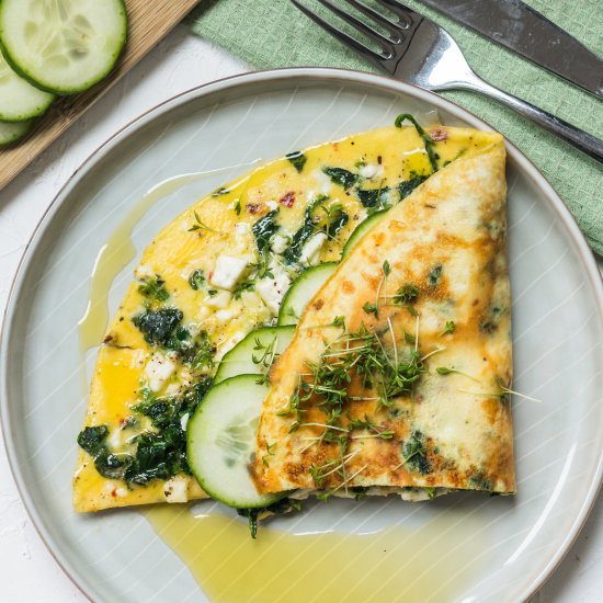 Spinach and Feta Omelet