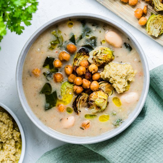 White Bean, Thyme and Lemon Soup