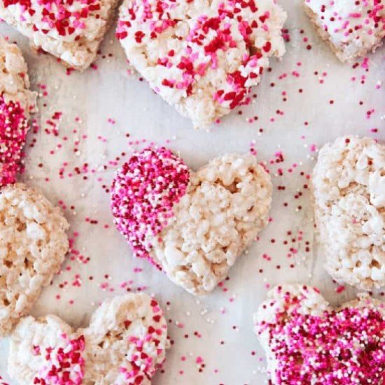 Heart Shaped Rice Krispie Treats