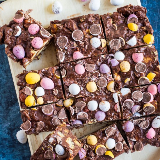 Chocolate Tiffin with Mini Eggs