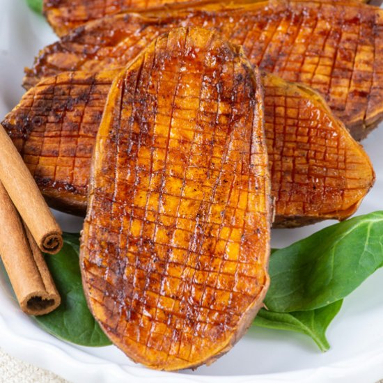 Cast Iron Roasted Sweet Potatoes