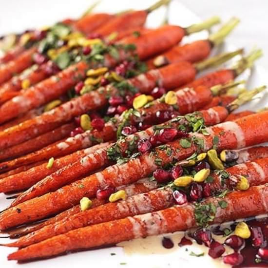 Simply Roasted Pomegranate Carrots