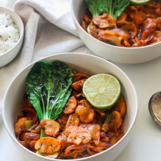 Mushroom and Bok Choy Stir Fry