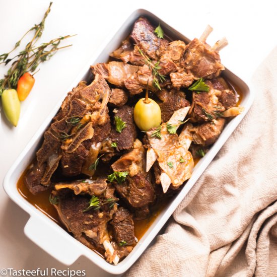 Caribbean Stewed Goat Meat