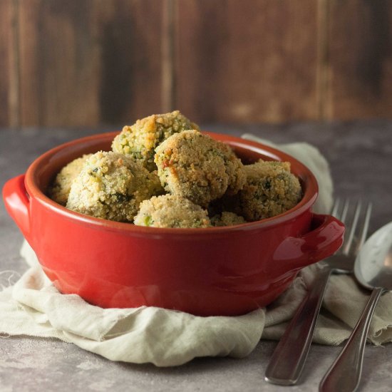 Meatballs with chard and cous cous