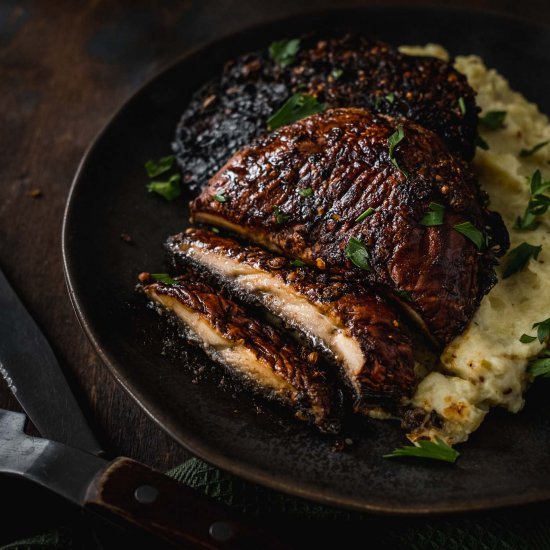 Pepper Crusted Portobello Steaks