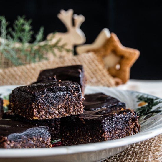 RAW CHOCOLATE-COCONUT BROWNIE