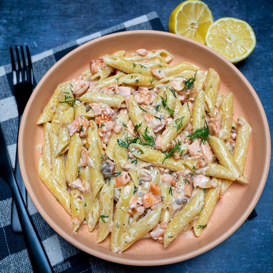 Penne alla Vodka with Salmon