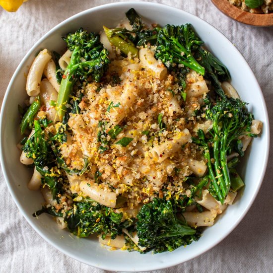 Lemony Broccolini Swiss Chard Pasta