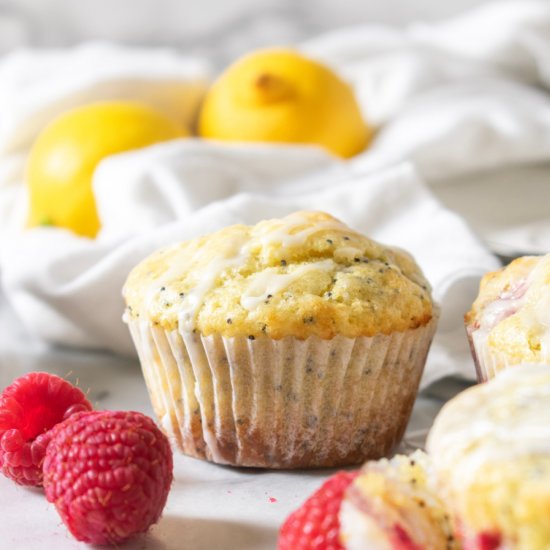 Lemon Raspberry Poppy Seed Muffins