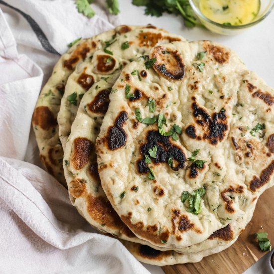 Herby Garlic Naan Bread