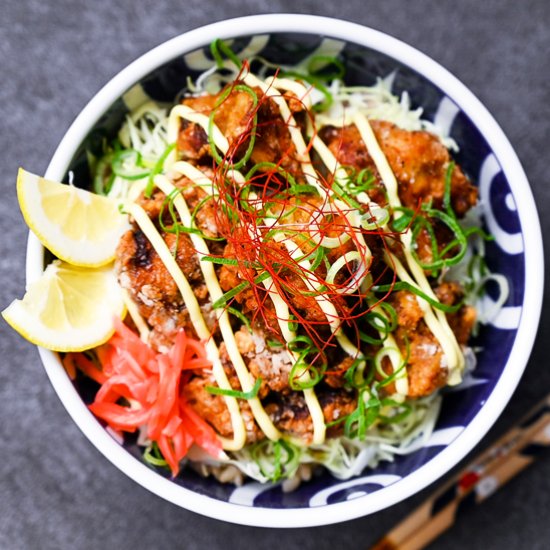 Karaagedon Fried Chicken Donburi