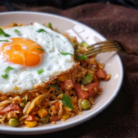 Spam Kimchi Fried Rice