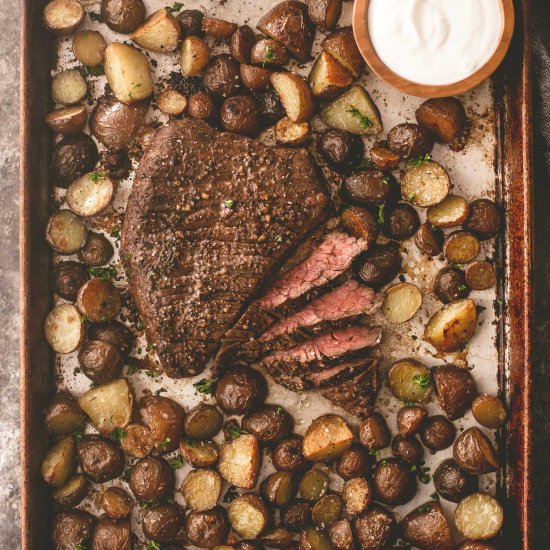 Sheet Pan Steak and Potatoes