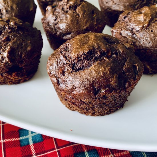 Easy Chocolate Zucchini Muffins