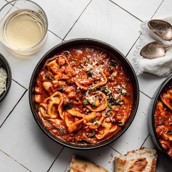 Creamy Tuscan Tortellini Soup