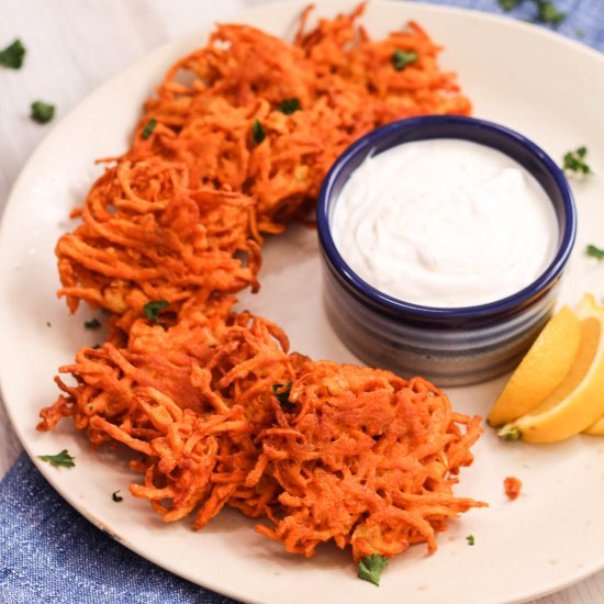 Spiced Sweet Potato Fritters