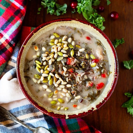 Kale Cranberry And Wild Rice Soup