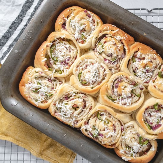 Vegan Jalapeno Popper Savoury Rolls