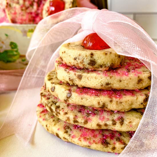 Valentine Shortbread Cookie Stacks