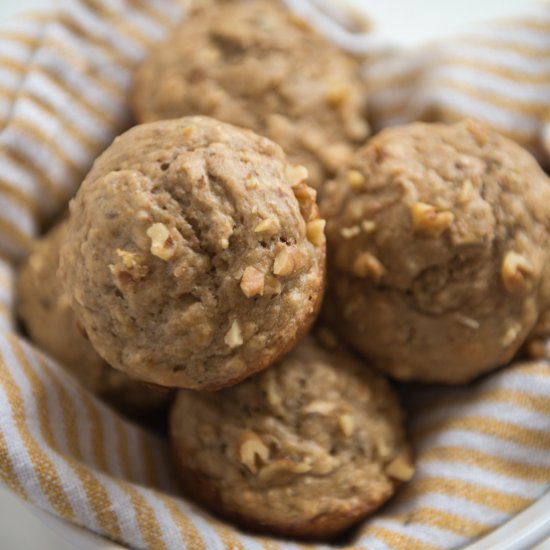 Healthy Banana Oat Muffins