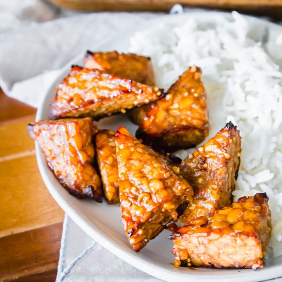 Crispy Baked Marinated Tempeh