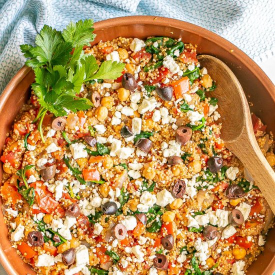 Mediterranean quinoa skillet