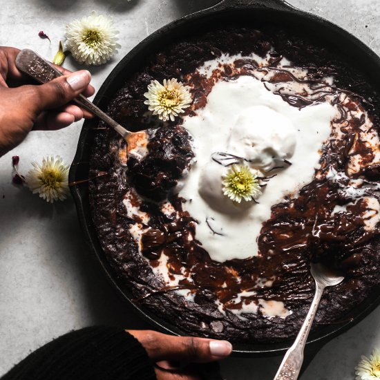 Double Chocolate Skillet Cookie