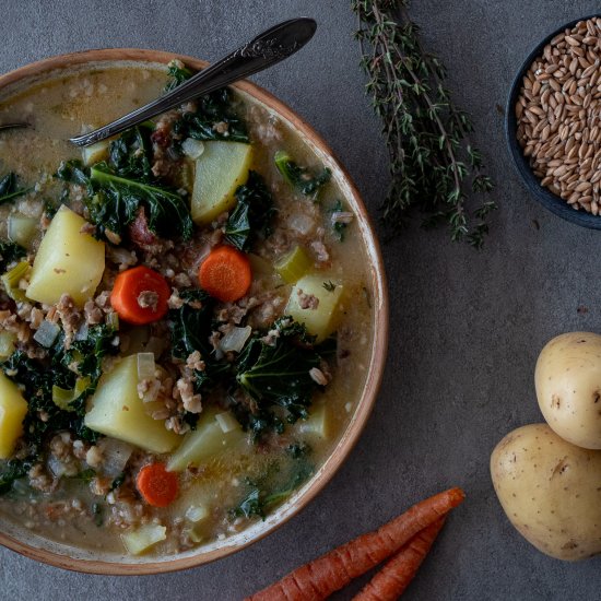 Sausage and Farro Soup