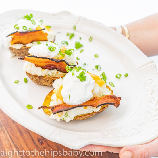 Stuffed Potato Skins w/Sour Cream