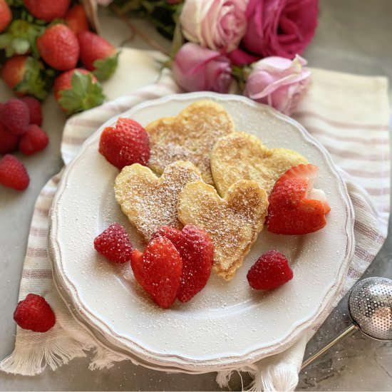 Heart Shaped Pancakes