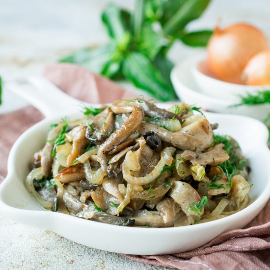 Pan Fried Oyster Mushrooms