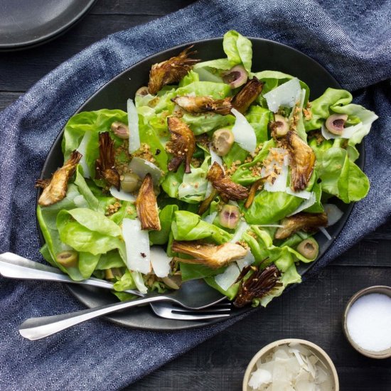 Crispy artichoke salad