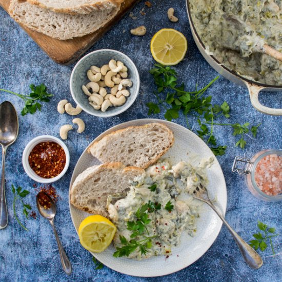 Creamy Leeks & Butter Beans [vegan]