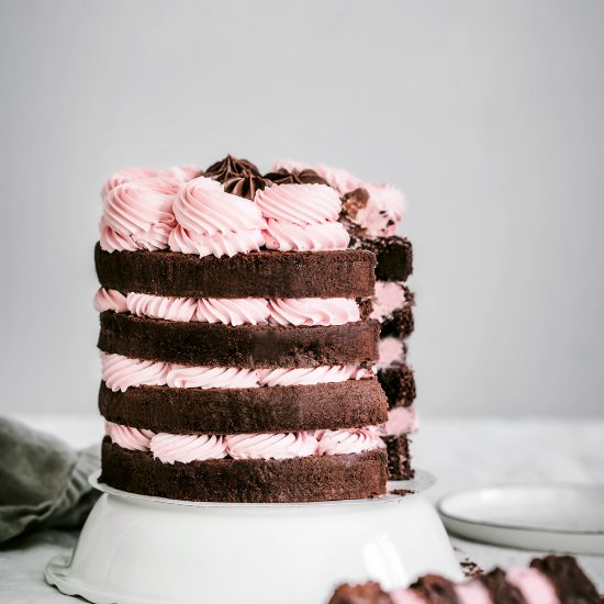 Naked chocolat cake