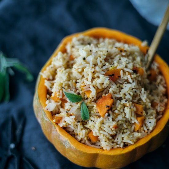 Basmati rice with millet & pumpkin