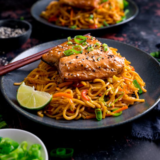 Asian Salmon + Chilli Lime Noodles