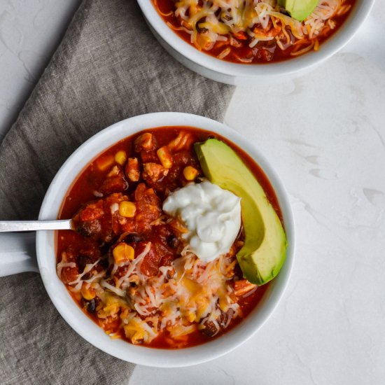 Quick and Easy Turkey Chili