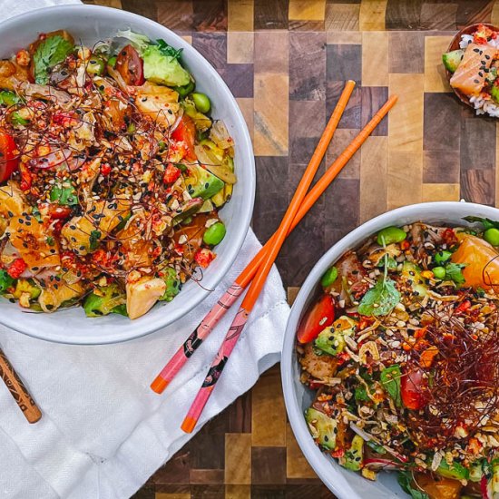 Salmon Poke Bowl At Home