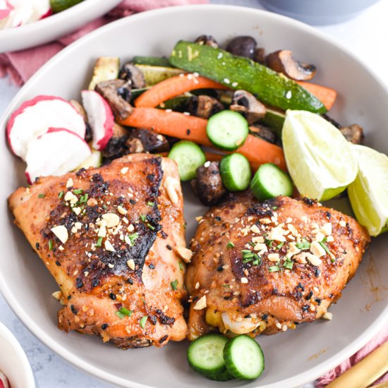 Easy Sheet Pan Peanut Chicken