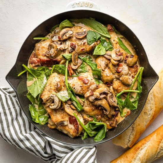 Balsamic Chicken with Spinach