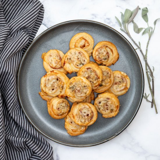 Puff Pastry Pinwheels with Gruyère