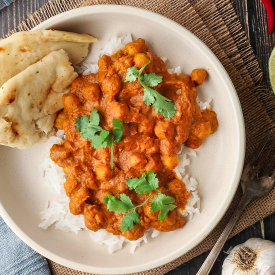 Indian Pumpkin Butter Chickpeas