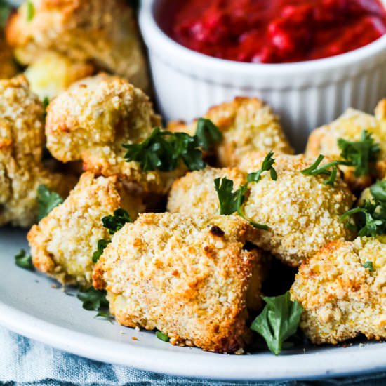 Vegan Cauliflower Parmesan Bites