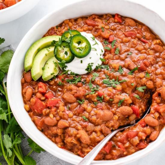 Instant Pot Red Lentil Chili