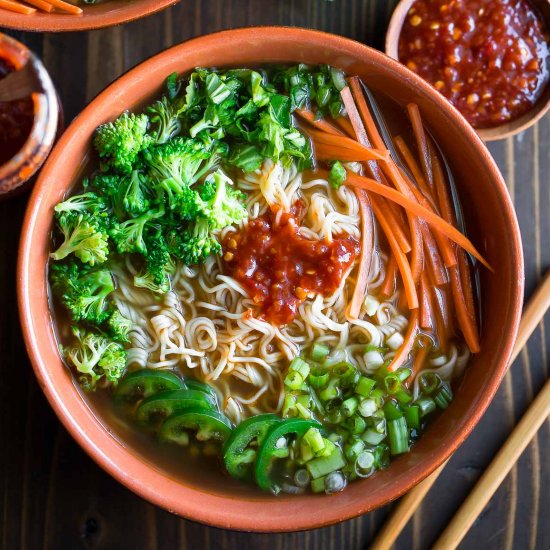 Chili Garlic Ramen Noodle Soup