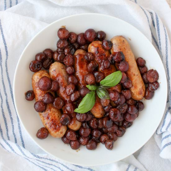 Roasted Sausage and Grapes