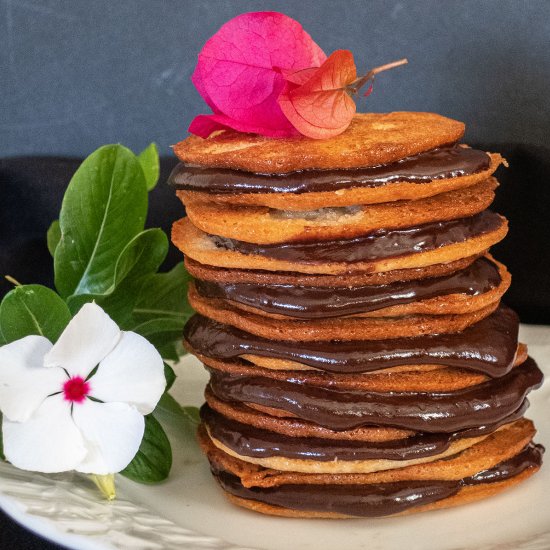 GF Cappuccino Ganache Lace Cookies